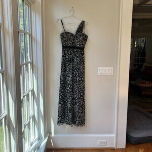BCBG MAXAZRIA black/combo, one-shoulder gown US size 02, very good condition